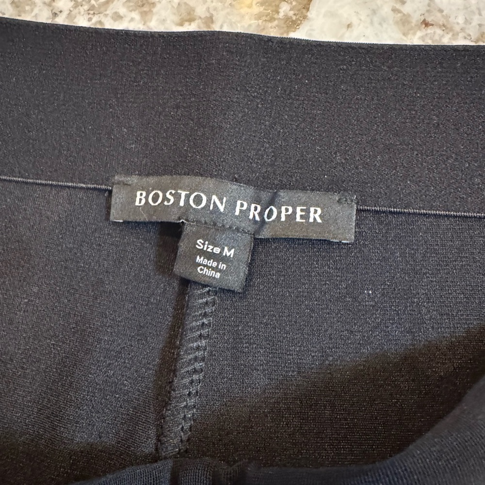 Boston Proper Midnight Black Straight Leg Pants - Picture 7 of 8
